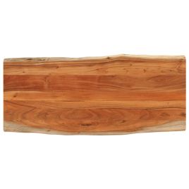 Table Top 140x60x2.5 cm Rectangular Solid Wood Acacia Live Edge