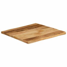 Table Top Live Edge 40x40x3.8 cm Solid Wood Rough Mango