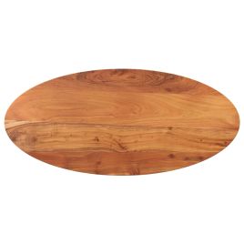 Table Top 140x50x3.8 cm Oval Solid Wood Acacia