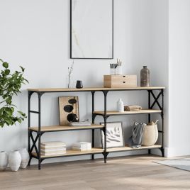 Console Table Sonoma Oak 150x29x76.5 cm Engineered Wood