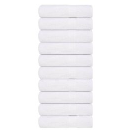 Shower Towels 10 pcs White 70x140 cm 360 gsm 100% Cotton