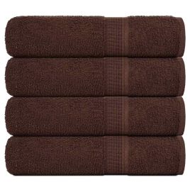 Shower Towels 4 pcs Brown 70x140 cm 360 gsm 100% Cotton