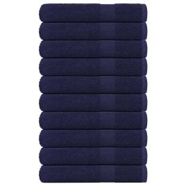 Towels 10 pcs Navy Blue 100x200 cm 360 gsm 100% Cotton