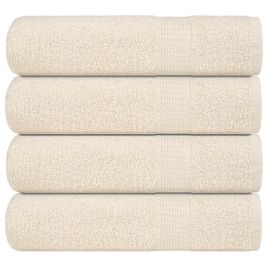 Shower Towels 4 pcs Cream 70x140 cm 360 gsm 100% Cotton