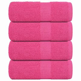 Soap Towels 4 pcs Pink 30x30 cm 360 gsm 100% Cotton