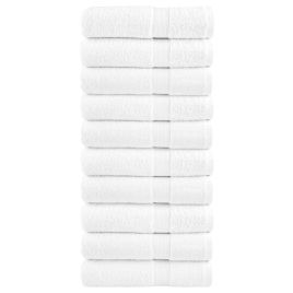 SOLMERE Premium Hand Towels 10Pieces White 50x100cm 600gsm