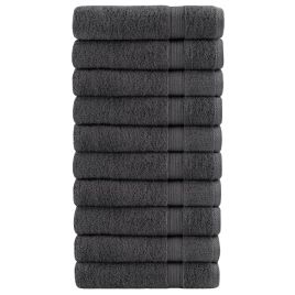 SOLMERE Premium Hand Towels 10Pieces Anthracite 50x100cm 600gsm