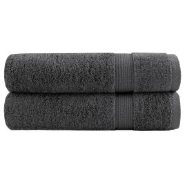 SOLMERE Premium Shower Towels 2Pieces Anthracite 70x140cm 600gsm