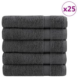 SOLMERE Premium Shower Towels 25Pieces Anthracite 70x140cm 600gsm