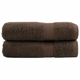 SOLMERE Premium Shower Towels 2Pieces Brown 70x140cm 600gsm