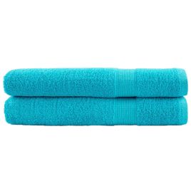 Premium Towels SOLUND 2 pcs Turquoise 100x200 cm 600 gsm