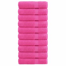 Premium Hand Towels SOLUND 10 pcs Pink 50x100 cm 600 gsm