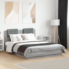 Bedframe Grey Sonoma 135x190cm Double