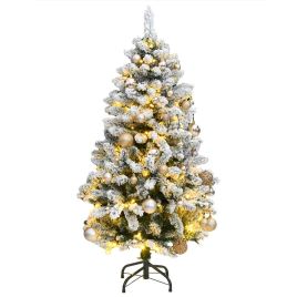 MIVREL Artificial Hinged Christmas Tree 150 LEDs & Ball Set 150 cm