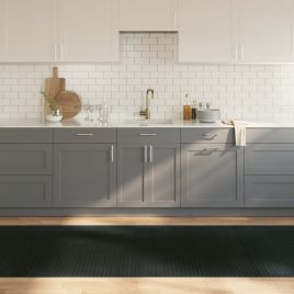 Rug Rectangular Grey100x300 cm Bamboo