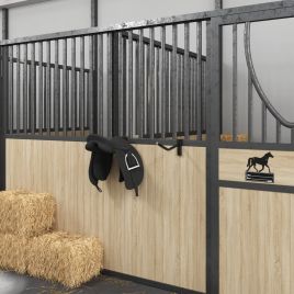 Saddle Rack with Bridle Hook Single Arm Portable Black Iron