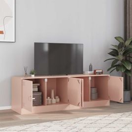 TV Cabinets 2 pcs Pink 67x39x44 cm Steel
