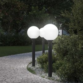 TONGLEN Bollard Lights with Sensor 3 pcs 80 cm IP44 - Black
