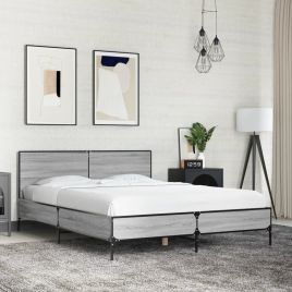 Bedframe Grey Sonoma 120x190cm Small Double