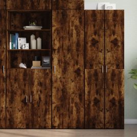 Highboard Smoked Oak 50x42.5x185 cm Engineered Wood