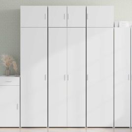 Highboard White 70x42.5x185 cm Engineered Wood