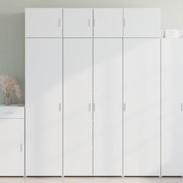 Highboard White 80x42.5x185 cm Engineered Wood