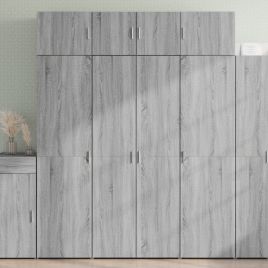 Highboard Grey Sonoma 80x42.5x185 cm Engineered Wood