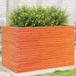 Garden Planter Wax Brown 110x60x68.5 cm Solid Wood Pine