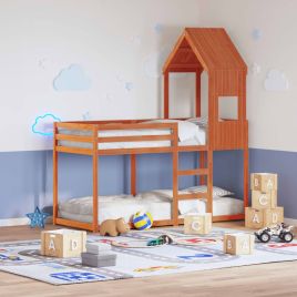 Bunkbed Wax Brown 90x190cm Single Solid Wood Pine