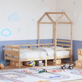 Daybed with Roof 80x200cm Solid Wood