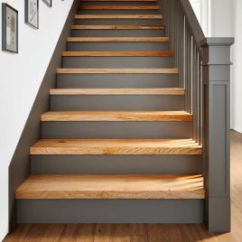 Stair Treads 8 Pieces Light Brown 90x30x2 cm Solid Wood Oak