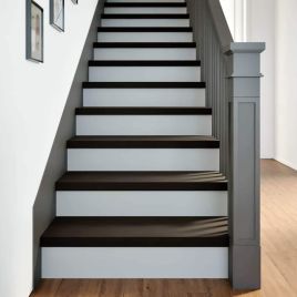 Stair Treads 16 Pieces Dark Brown 80x25x2 cm Solid Wood Oak