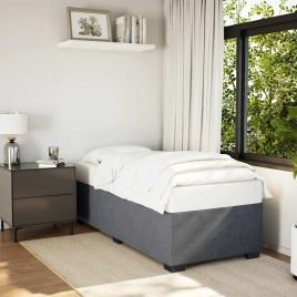 Bedframe Dark Grey Single Velvet
