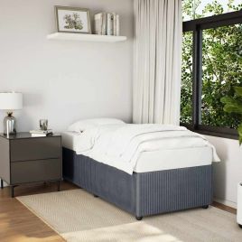Bedframe Dark Grey Single Velvet