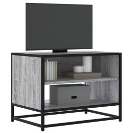 TV Cabinet Grey Sonoma 61x40x46 cm Engineered Wood and Metal