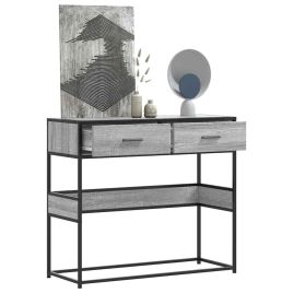 Console Table Grey Sonoma 90x35x80 cm Engineered Wood