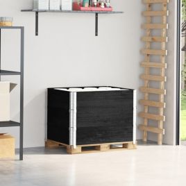 Pallet Collars 3 Pieces Black 80x60 cm Solid Wood Pine