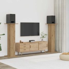 Speaker Stands 2 Pieces Artisian Oak 30x30x95 cm Engineered Wood