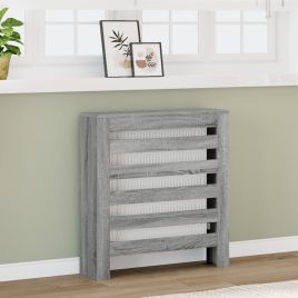 Radiator Cover Grey Sonoma 78x20x82 cm Engineered Wood