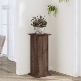 Plant Stand Brown Oak 33x33x80 cm Engineered Wood