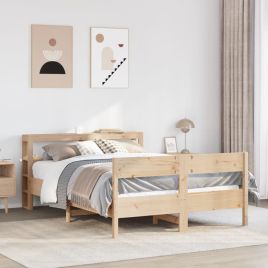 Bedframe 150x200cm King Size Solid Wood Pine