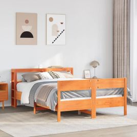 Bedframe Wax Brown 120x200cm Solid Wood Pine