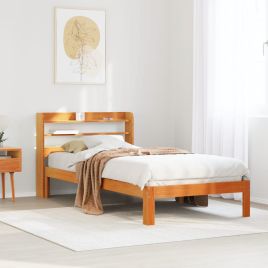 Bedframe Wax Brown 100x200cm Solid Wood Pine