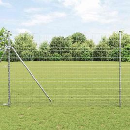Euro Fence with 7 Posts 1.6x10 m Galvanised Steel
