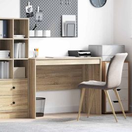 Writing Desk Sonoma oak MDF with Sonoma oak veneer 100 x 50 x 76 cm
