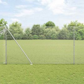 Welded Wire Fence with 7 Spike Posts 1.5x10 m Galvanised Steel