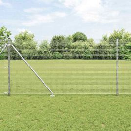 Welded Wire Fence with 13 Spike Posts 1.4x25 m Galvanised Steel