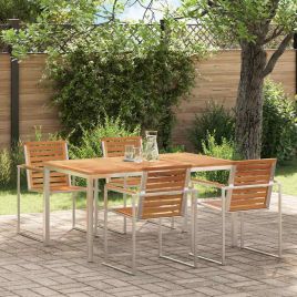 FAIFORD DiningTable 150x90x75 cm Solid Teak Wood - Brown
