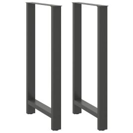 Coffee Table Legs Anthracite 2 pcs 60x(110-111) cm Steel