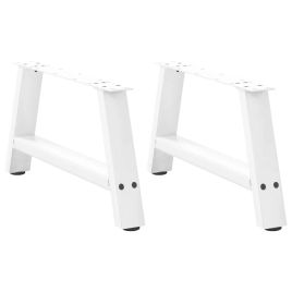 Coffee Table Legs A-Shaped 2 pcs White 60x(30-31) cm Steel